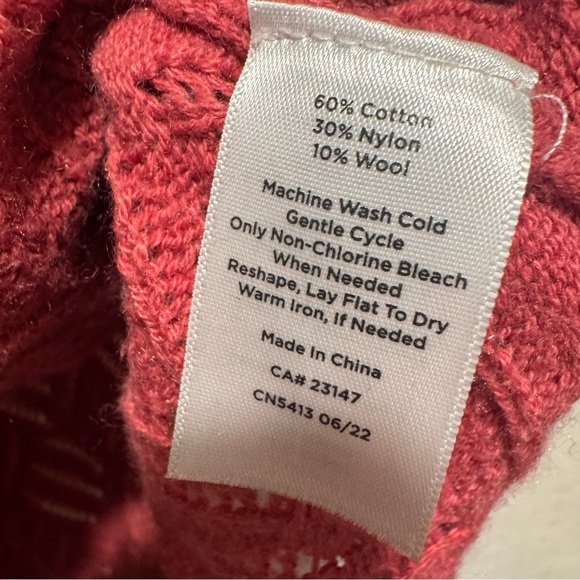 Talbots Pink Ruffle Neck Textured Knit Sweater - Picture 8 of 8